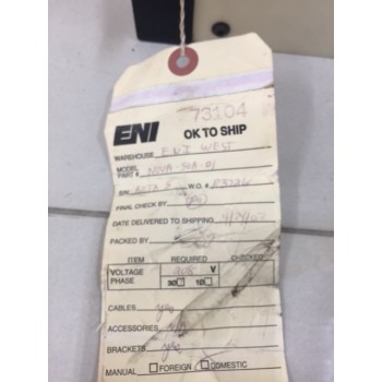 MKS ENI NOVA-50A 2MHz 5.0kW RF Plasma Generator